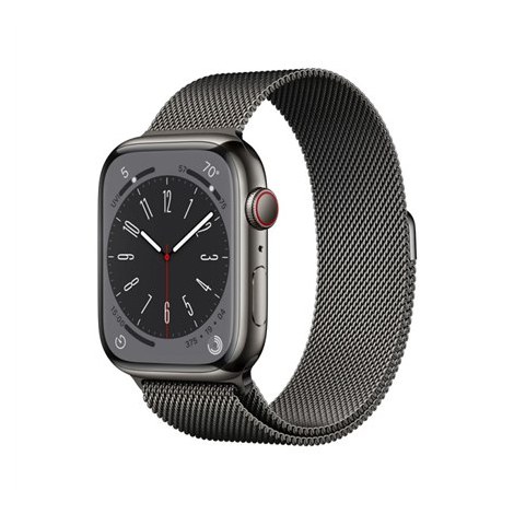 Apple Watch | Series 8 (GPS + Cellular) | Smart watch | Stainless steel | 45 mm | Grey | Apple Pay | 4G | Water-resistant | Dust - 2